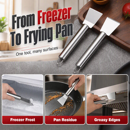 Scrape Frost Instantly! No-Bend Stainless Multi-Surface Cleaner