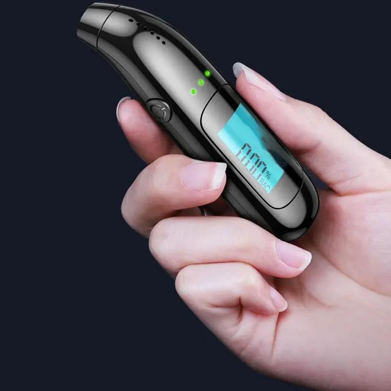 High-Precision USB Rechargeable Breathalyzer | LCD Display Portable Alcohol Tester