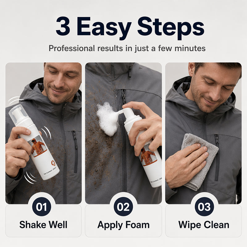 Dry Foam Garment Cleaner – Stain Removal & Gentle Formula