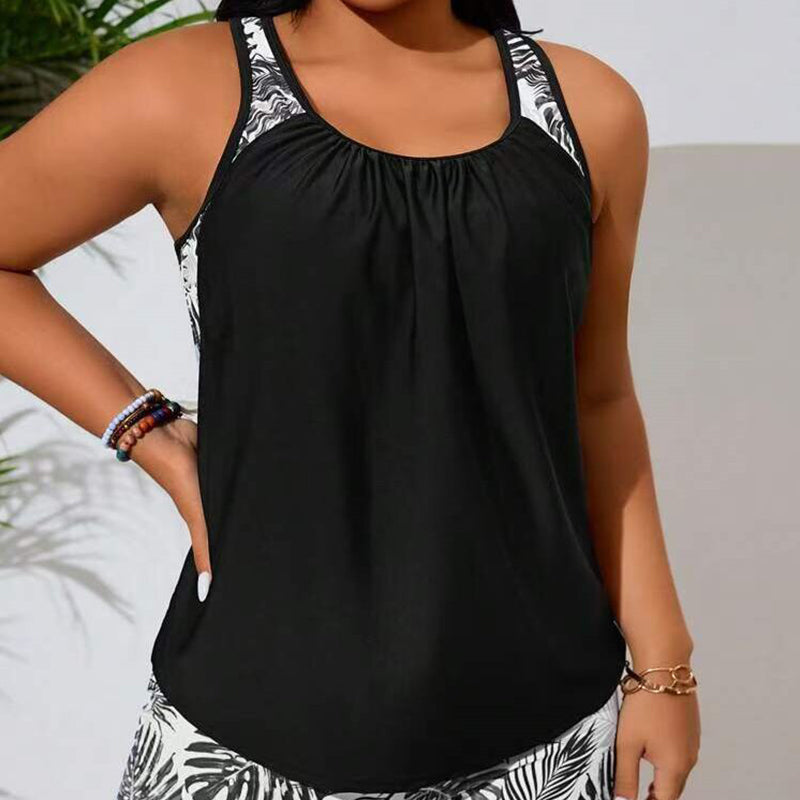 Tropical Tankini Set – Boy Shorts & Flattering Fit