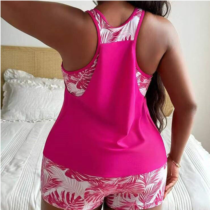 Tropical Tankini Set – Boy Shorts & Flattering Fit