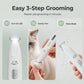 Silent Pet Hair Clipper with LED Light and Ceramic Blade for Dogs and Cats