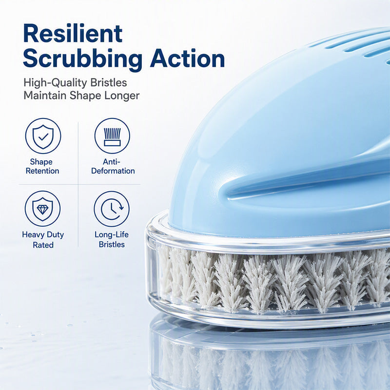 🧽50% OFF NOW ! 🧼Kitchen Oil Cleaning Brush with Built-in Soap Dispenser – Non-Slip Deep Clean Scrub Brush for Stove Dish Pot Household Kitchen Use