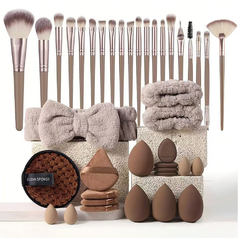 51-Piece Makeup Brush & Sponge Kit – Pro Results, No Patchy Finish