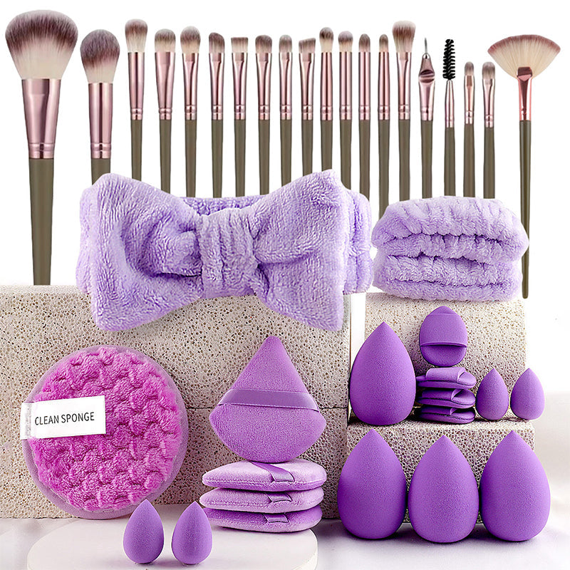 51-Piece Makeup Brush & Sponge Kit – Pro Results, No Patchy Finish