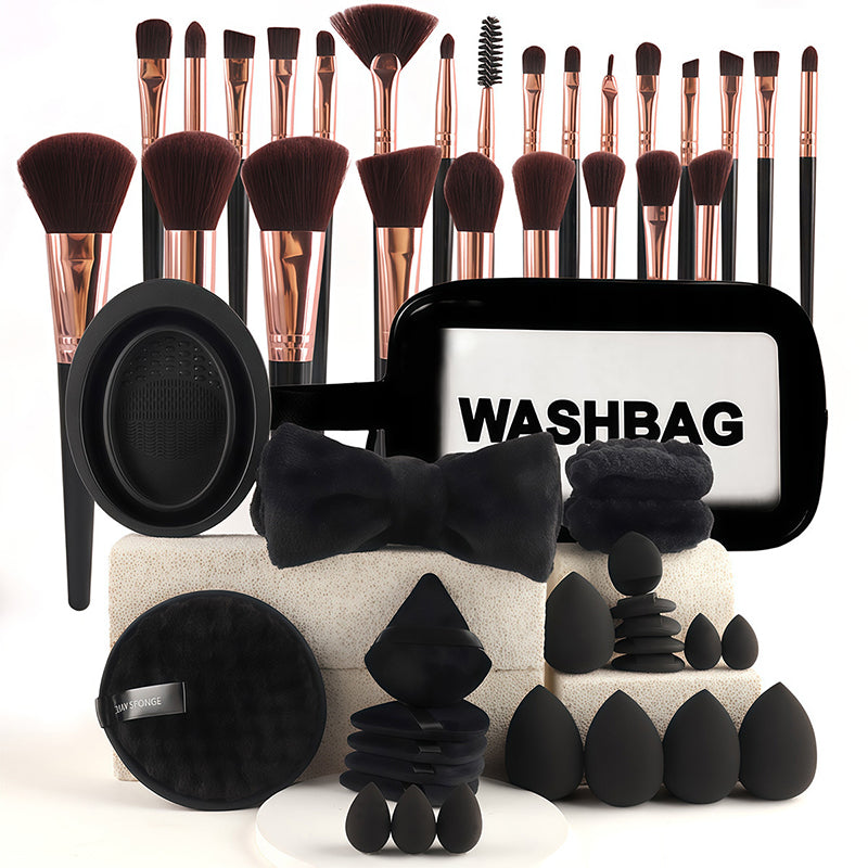 51-Piece Makeup Brush & Sponge Kit – Pro Results, No Patchy Finish
