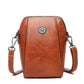 Waxed Leather Phone Crossbody – Ultra-Light & Dual-Compartment Design