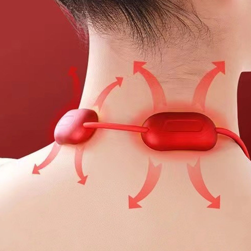 Melt Neck Tension Anywhere! Wearable 3-Level Heat Massager