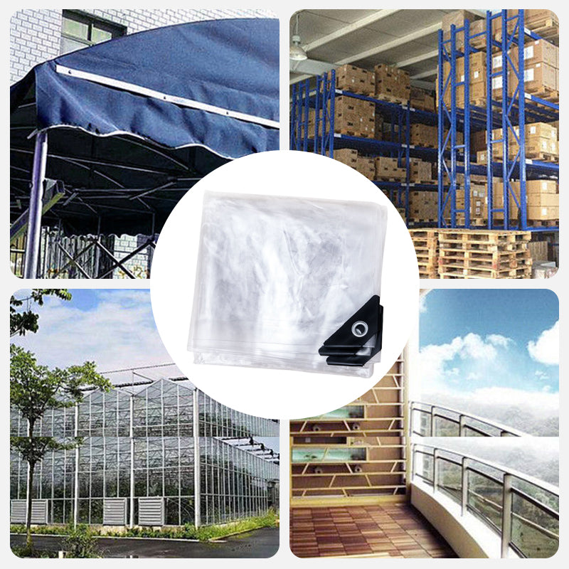 Shield Any Space Instantly! No-Dark Heavy Duty Clear Tarp