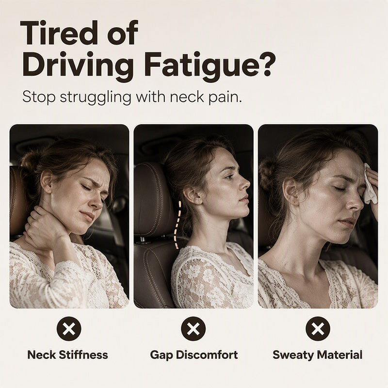 Universal memory foam neck pillow for car headrests
