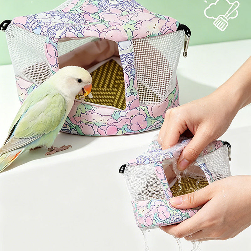 Cool Any Bird Instantly! No-Drill Breathable Mesh Hideaway