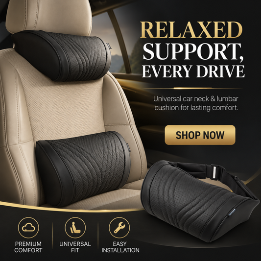 50% Off Hot Sale Ongoing🔥Premium Car Seat Headrest & Lumbar Support Cushion
