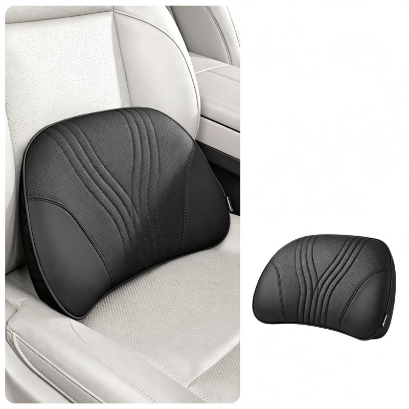 Premium Car Seat Headrest & Lumbar Support Cushion