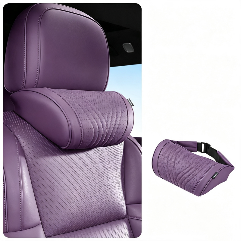 Premium Car Seat Headrest & Lumbar Support Cushion
