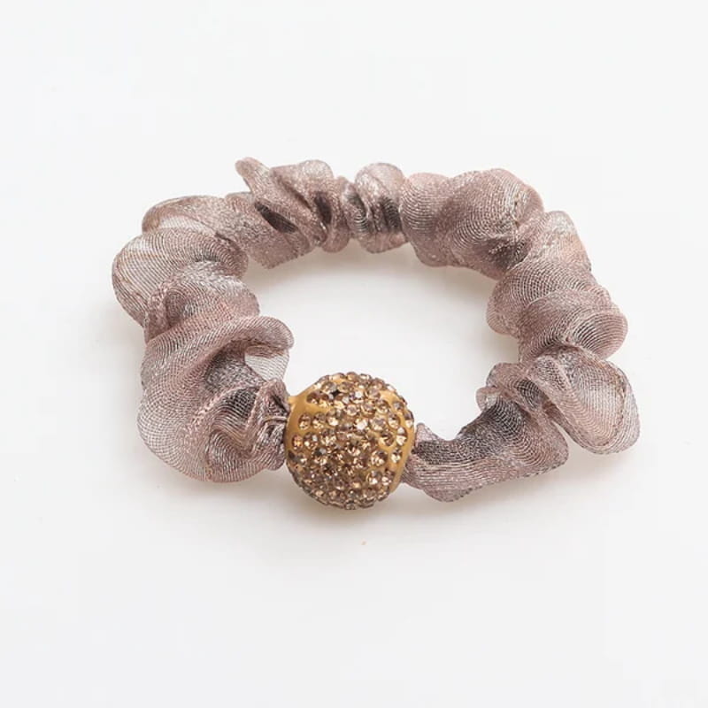 🎁 Rhinestone Mesh Hair Tie