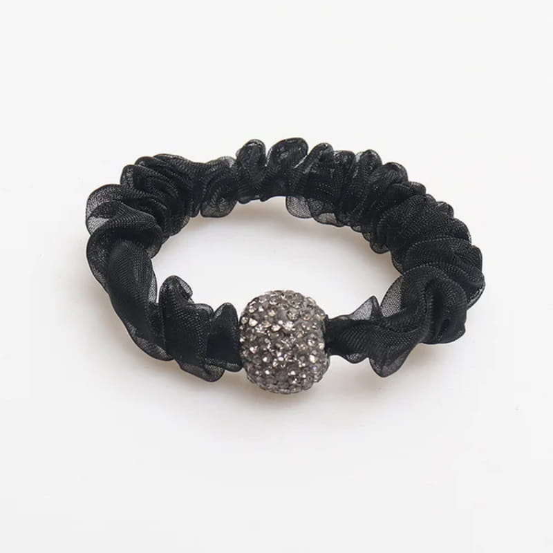 🎁 Rhinestone Mesh Hair Tie