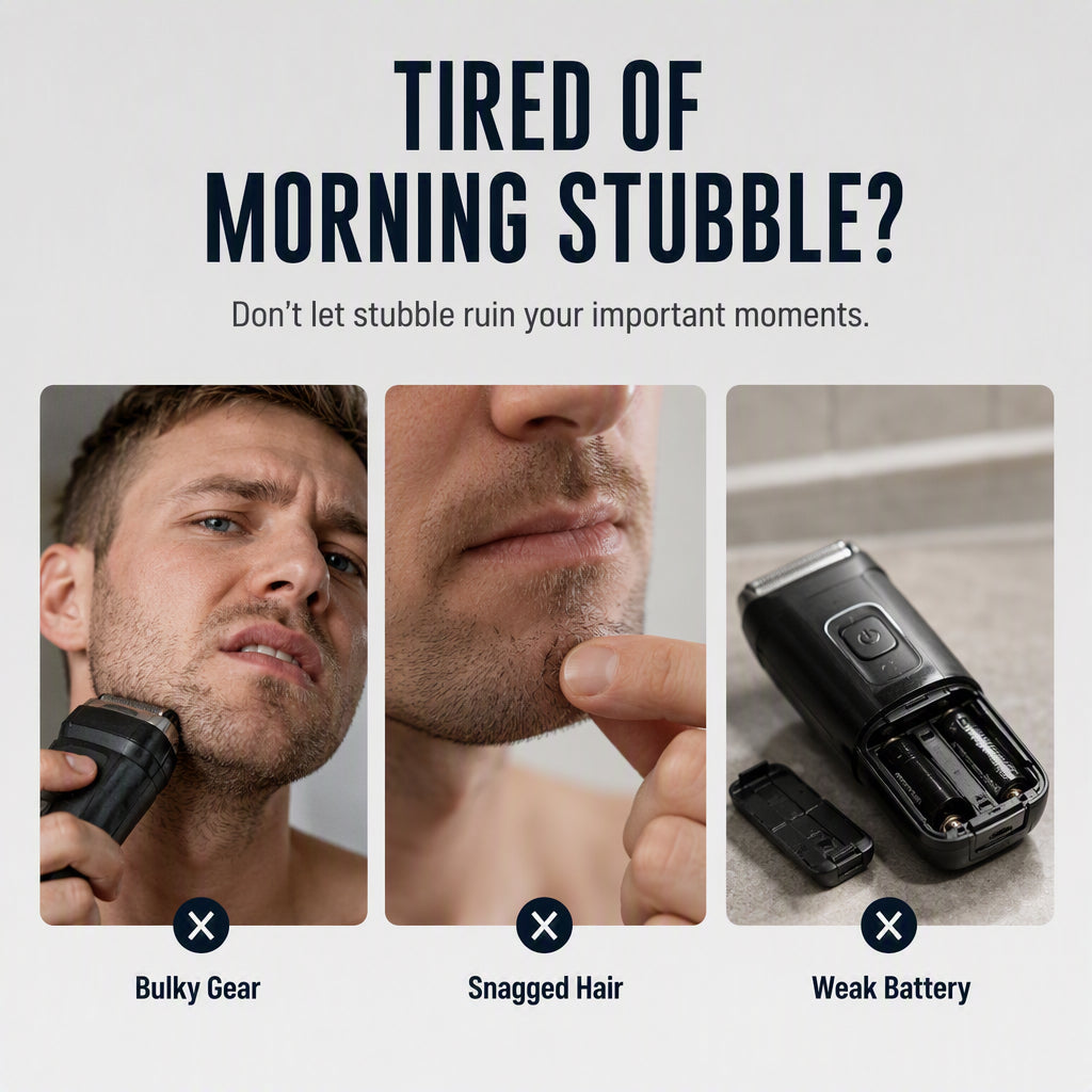 Pocket-Sized Electric Shaver – Waterproof & Rechargeable Design