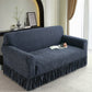 Refresh Old Sofa Instantly! Elastic Ruffle Jacquard Slipcover