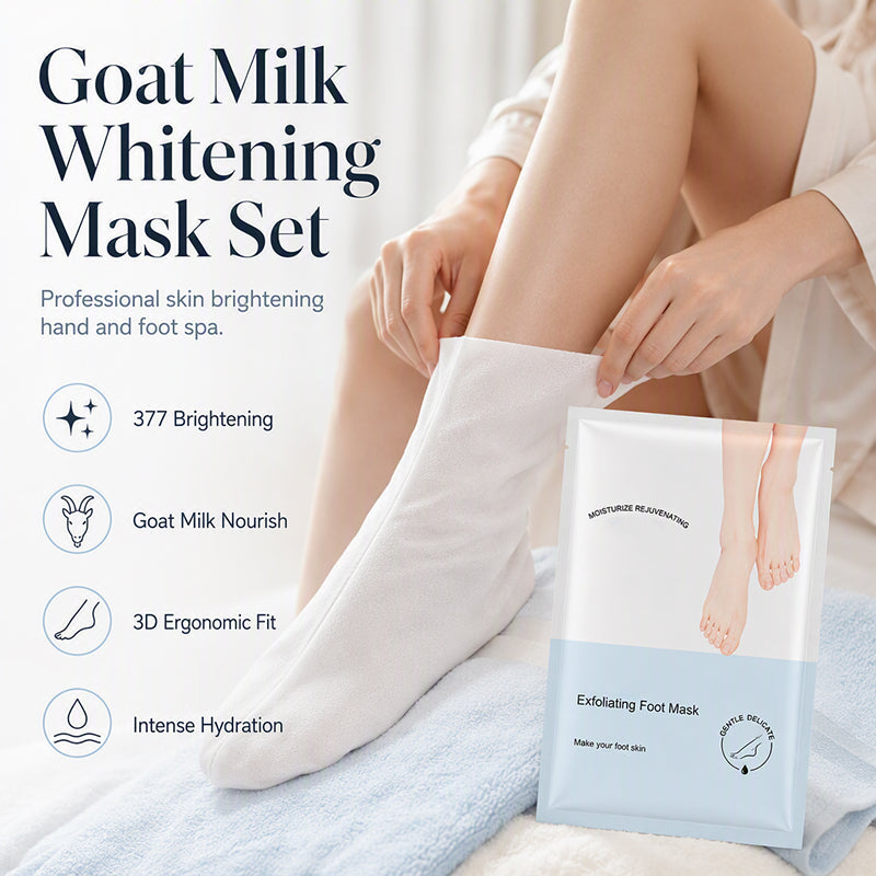 Buy 1 Get 1 Free！⏰️Goat Milk Hand & Foot Mask – Deep Repair & Long-Lasting Hydration