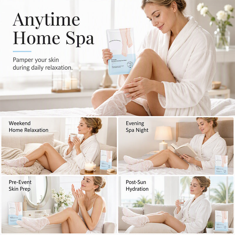 Buy 1 Get 1 Free！⏰️Goat Milk Hand & Foot Mask – Deep Repair & Long-Lasting Hydration