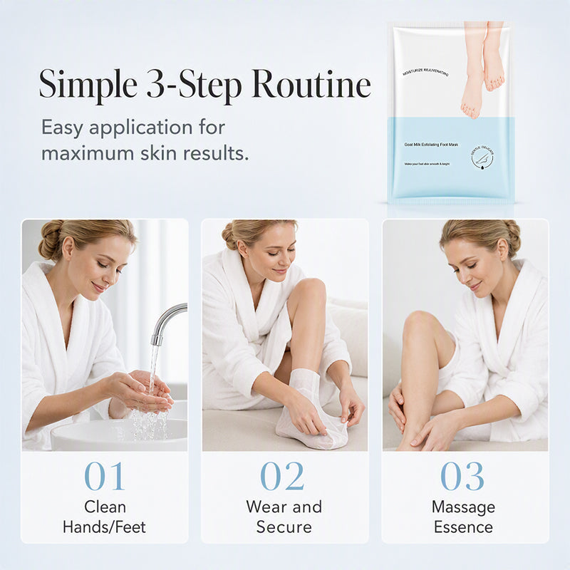 Buy 1 Get 1 Free！⏰️Goat Milk Hand & Foot Mask – Deep Repair & Long-Lasting Hydration