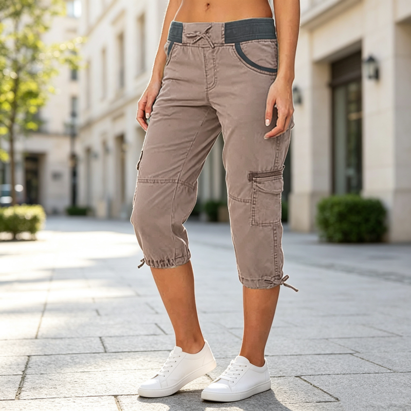 Limited-Time Offer⏰️High-Waist Cargo Capris – Lightweight & Functional Design