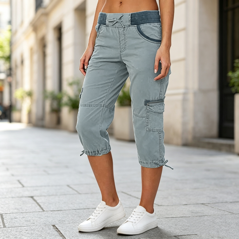 Limited-Time Offer⏰️High-Waist Cargo Capris – Lightweight & Functional Design