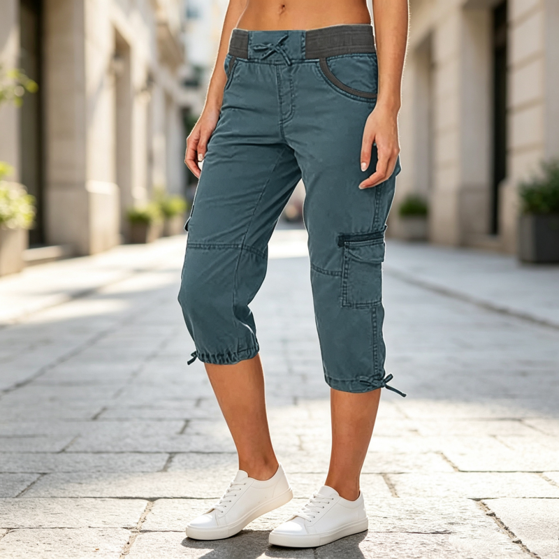 Limited-Time Offer⏰️High-Waist Cargo Capris – Lightweight & Functional Design