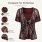 Retro Leopard Mock 2-Piece Top – Square Neck & Breezy Design