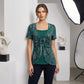 Retro Leopard Mock 2-Piece Top – Square Neck & Breezy Design