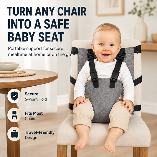 👶Baby Chair Harness Strap – 5-Point Safety & Travel-Ready Design