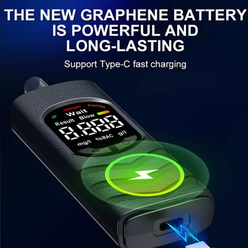 ⏳🔥LIMITED-TIME 50% OFF! ⏰Digital Breathalyzer – Voice Alert & USB Rechargeable Design, No More Risky Driving