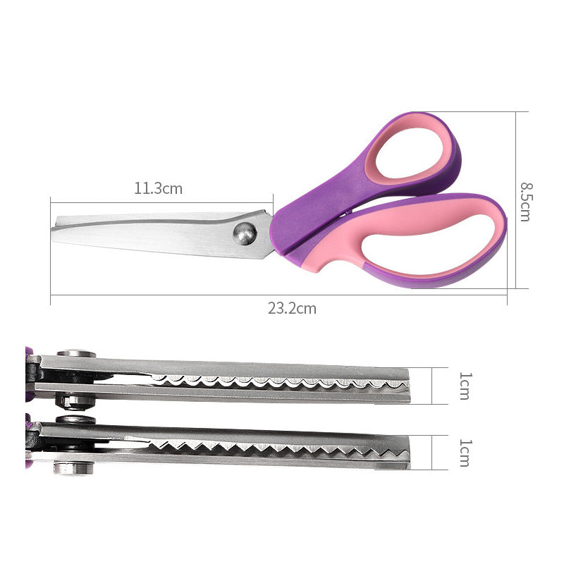 Premium Stainless Steel Pinking Shears – Soft-Grip Zigzag Scissors