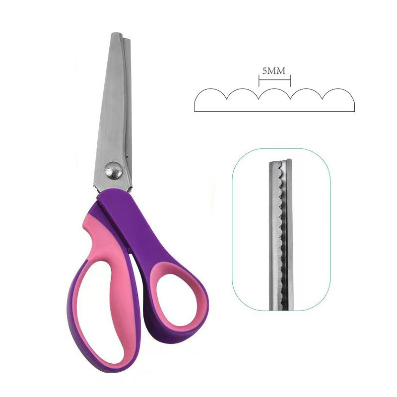 Premium Stainless Steel Pinking Shears – Soft-Grip Zigzag Scissors