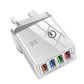 Charge 4 Devices Instantly! No-Overheat Fireproof USB Hub