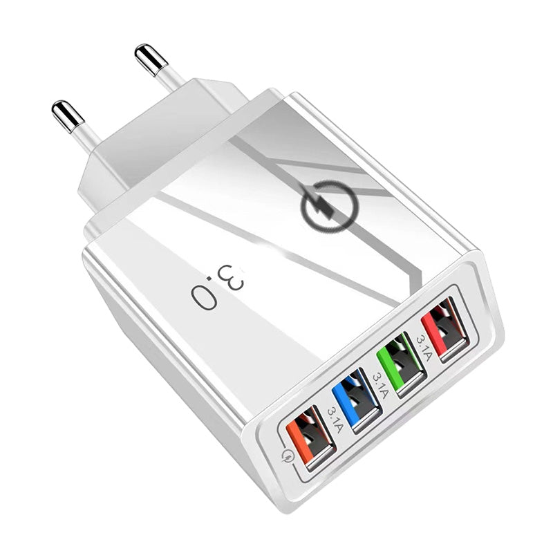 Charge 4 Devices Instantly! No-Overheat Fireproof USB Hub