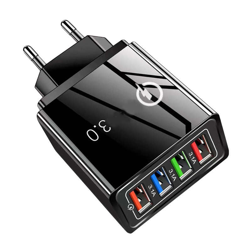 Charge 4 Devices Instantly! No-Overheat Fireproof USB Hub