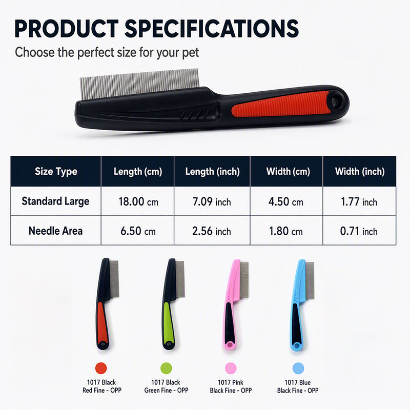Remove Fleas Instantly! Ultra-Dense Stainless Steel Pet Comb
