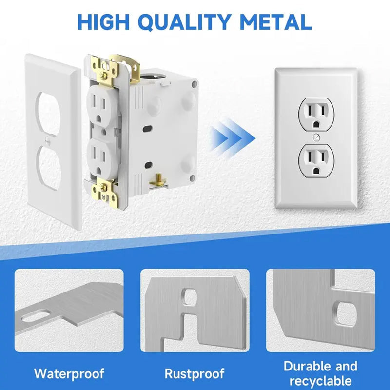 Fix Uneven Outlets Instantly! Flush Fit Metal Wall Plate Spacer