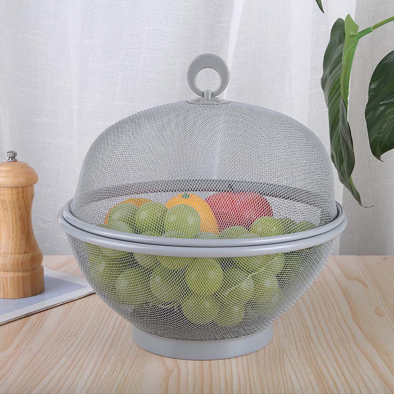 Keep Fruit Fresh Instantly! Breathable Mesh Basket with Draining Lid