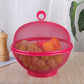 Keep Fruit Fresh Instantly! Breathable Mesh Basket with Draining Lid