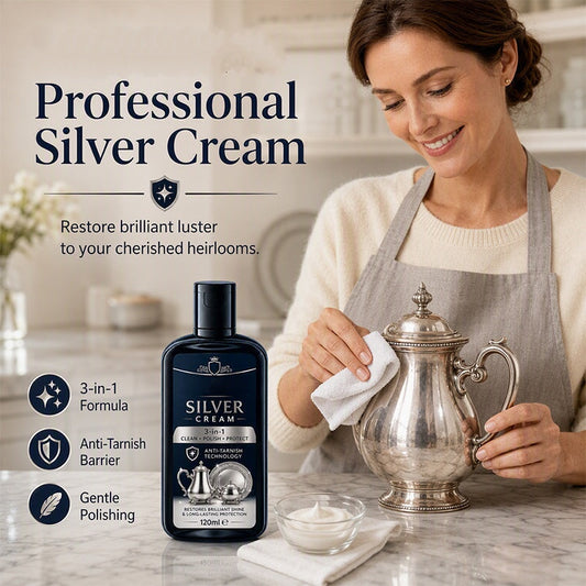 Restore Silver Shine Instantly! 3-in-1 No-Scratch Polishing Cream