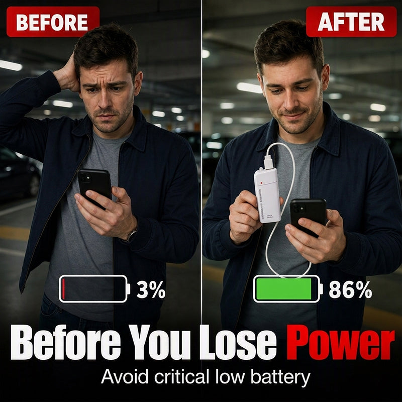 Emergency AA Phone Charger – USB Backup & Compact Design, No More Dead Battery