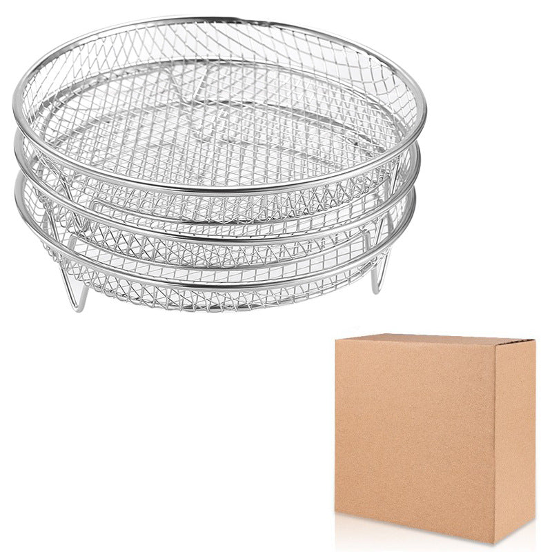 Cook 3 Layers Instantly! Stackable Stainless Steel Air Fryer Rack