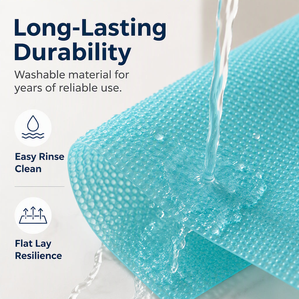 Protect Shelves Instantly! No-Slip Cut-to-Fit Fridge Liners