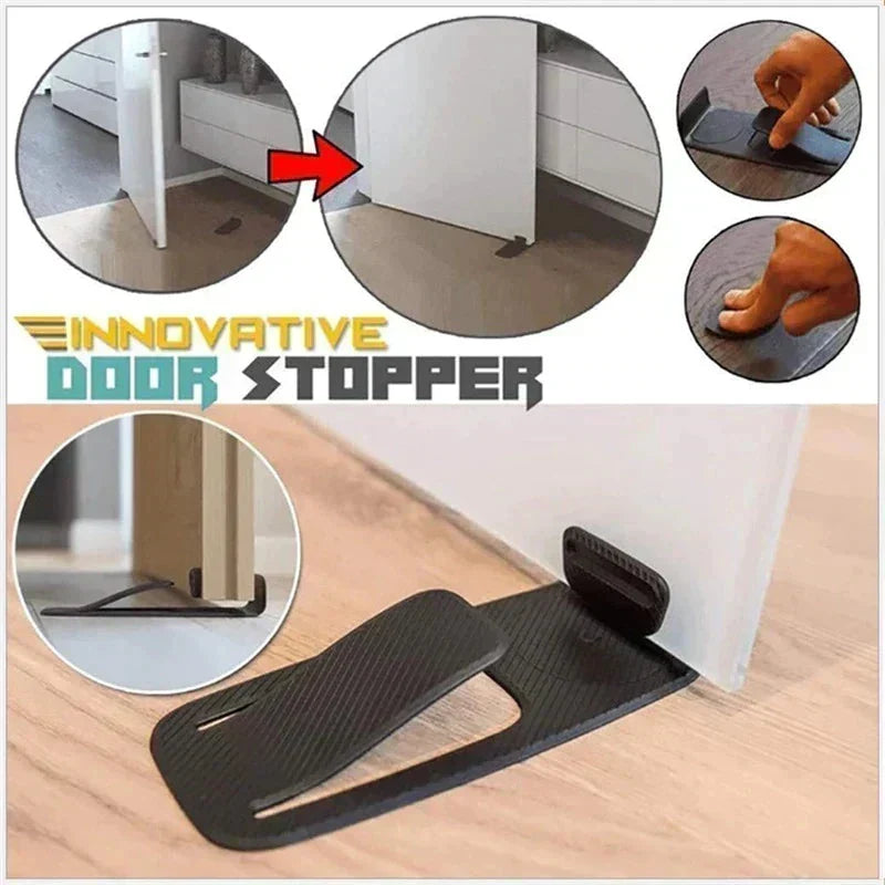 Hold Doors Open Instantly! No-Drill Foot-Operated Door Stopper