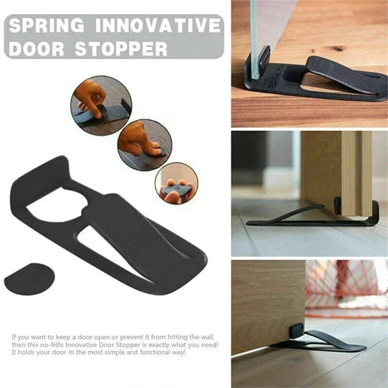 Hold Doors Open Instantly! No-Drill Foot-Operated Door Stopper