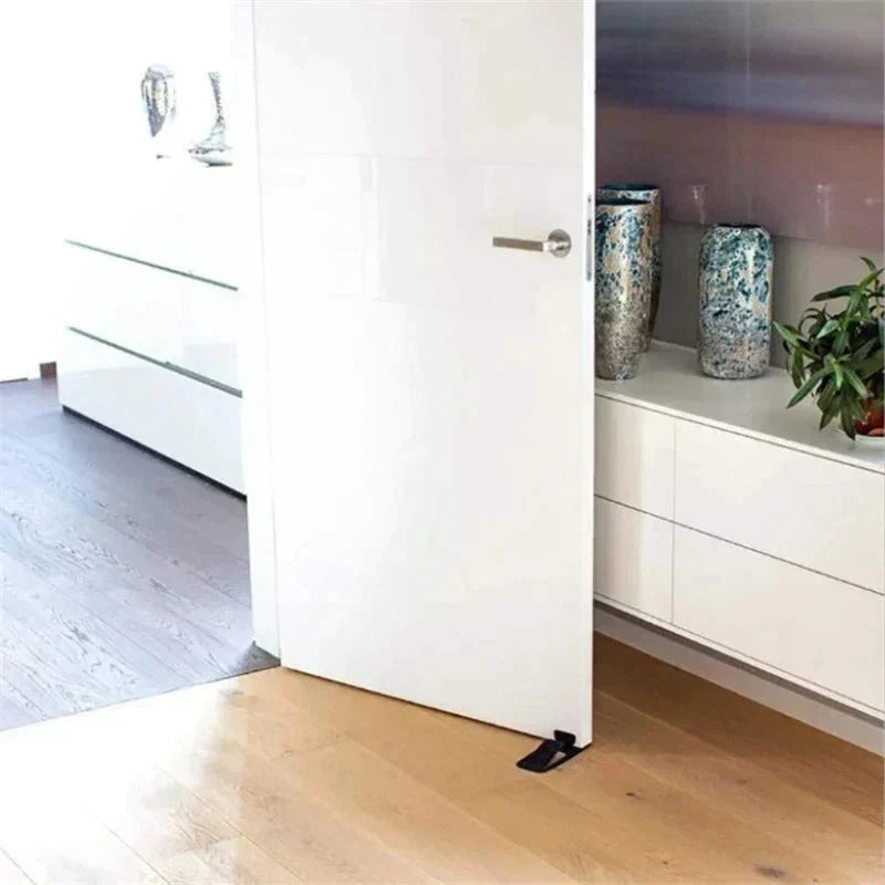 Hold Doors Open Instantly! No-Drill Foot-Operated Door Stopper
