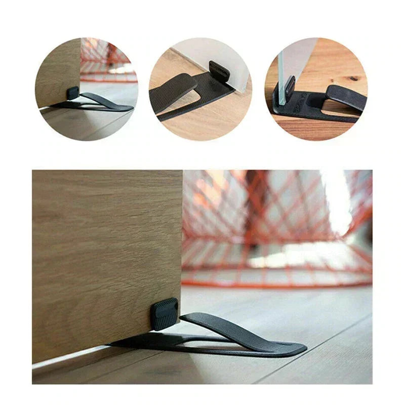 Hold Doors Open Instantly! No-Drill Foot-Operated Door Stopper