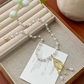 Elegant Peacock Pendant Faux Pearl Necklace
